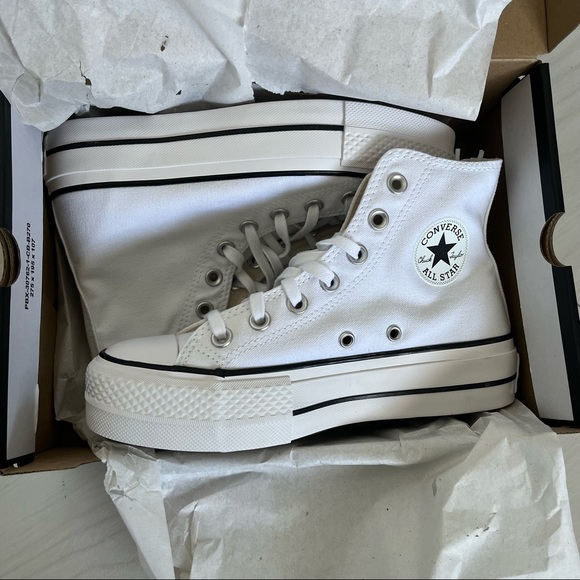 Converse Lift High Top Platform White Sneaker - Picture 3 of 5